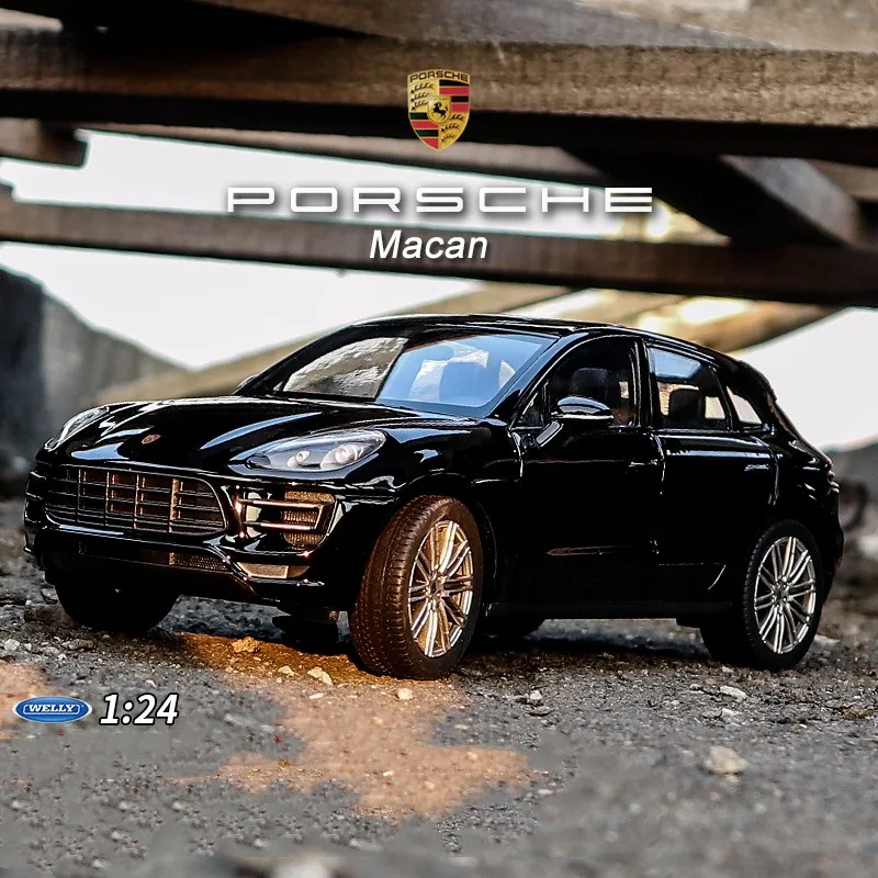 WELLY 1:24 Porsche Macan Turbo SUV Alloy Car Model Diecasts