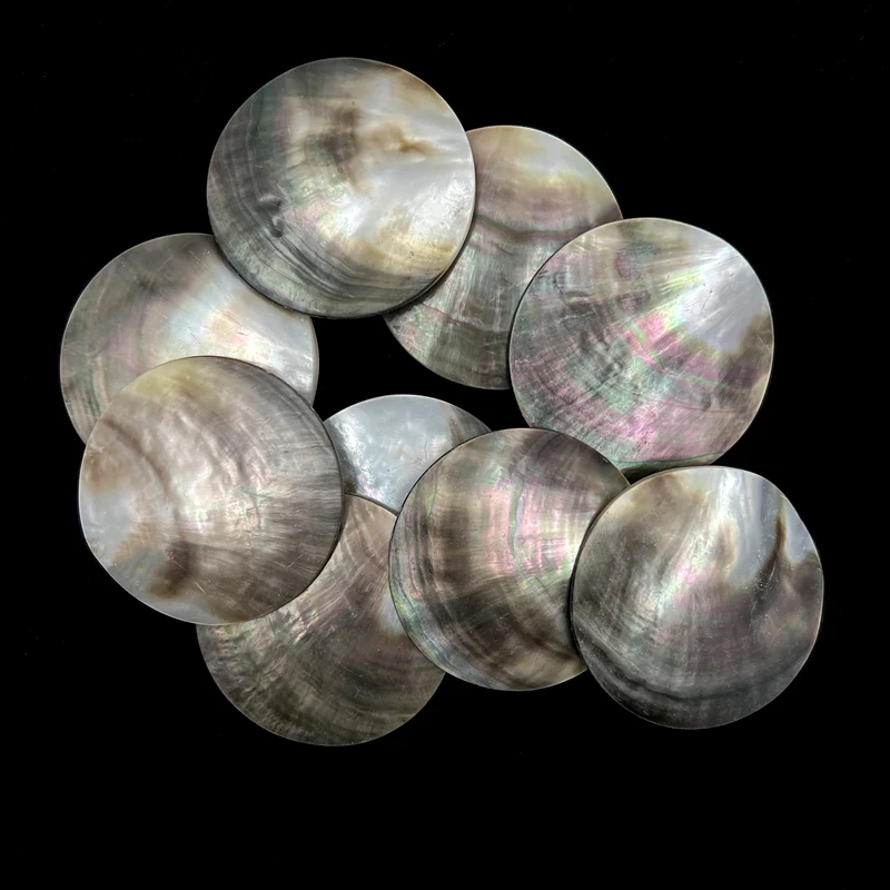 5/10pcs 천연 진주빛 다채로운 전복 인레이 쉘 폭 54mm * 두께 2mm DIY..