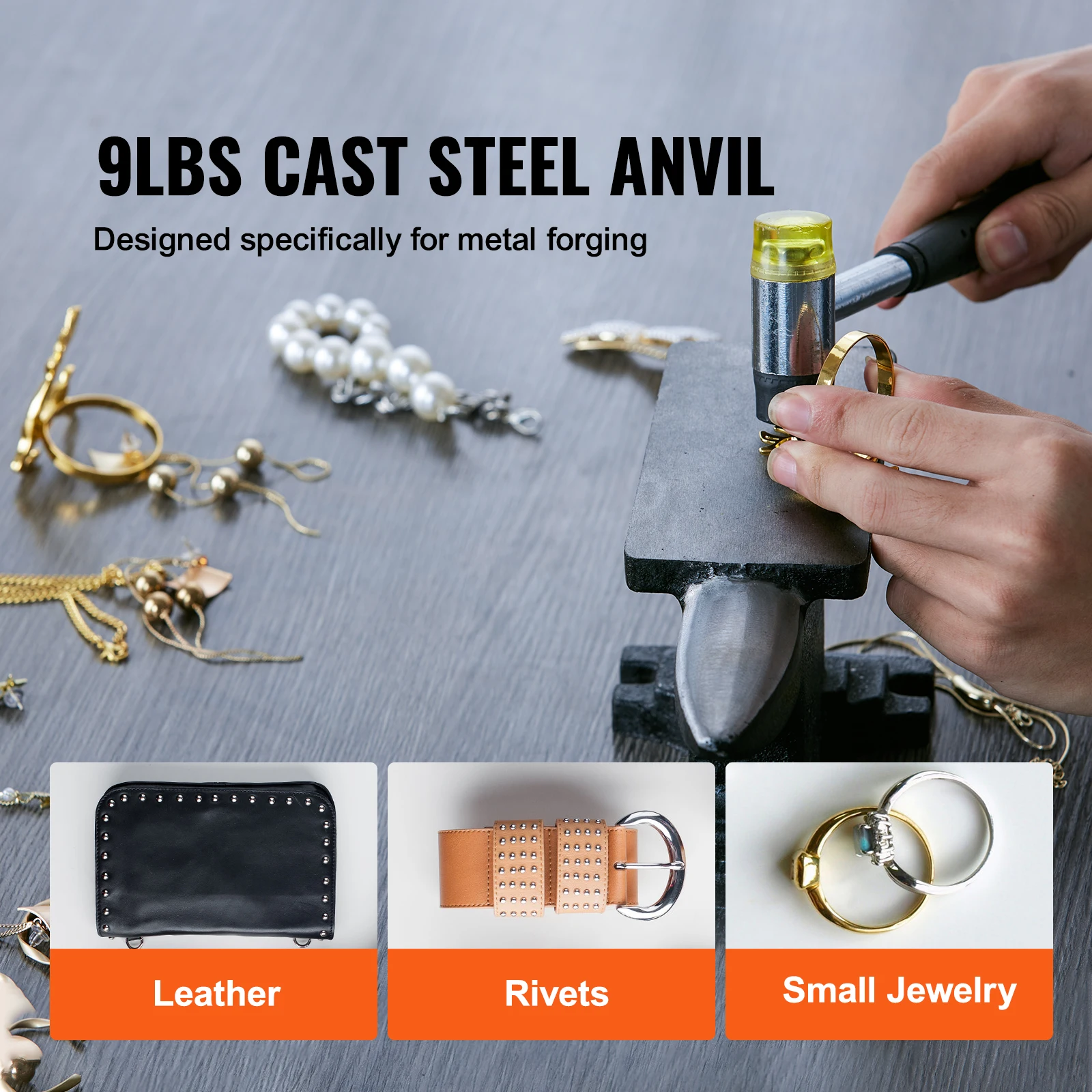 Cast Steel Anvil for Blacksmithing and Metalwork