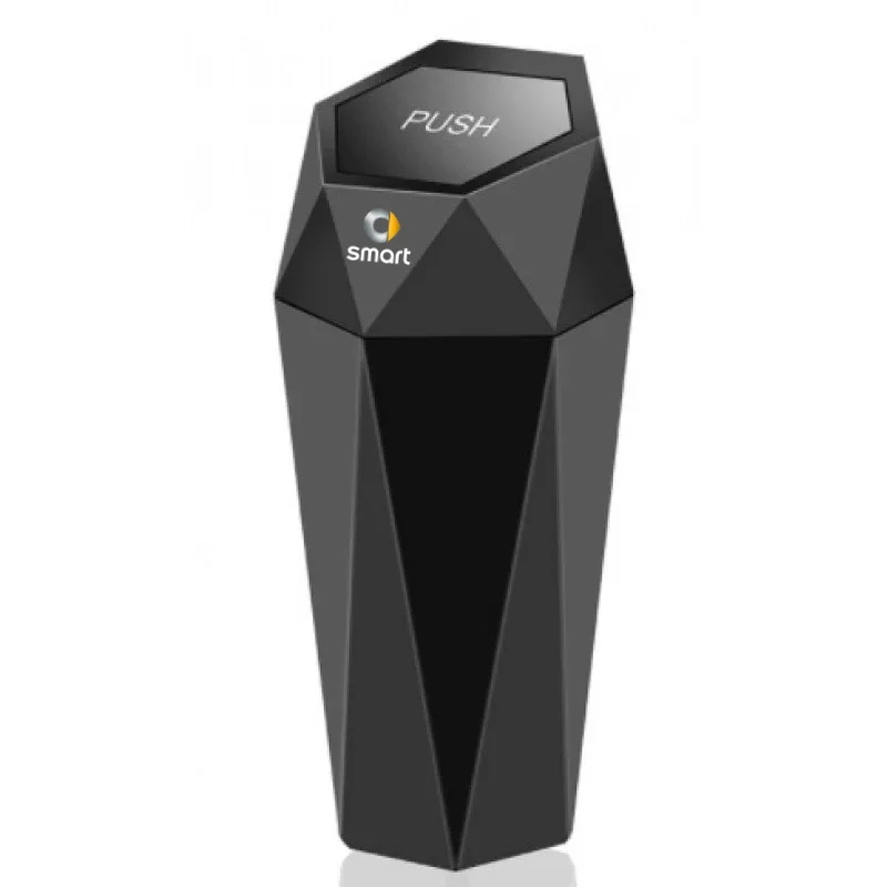 Car Trash Can Mini Garbage Bin Portable Car Dustbin with Lid Leak-proof Auto Trash Bin For Smart 451 brabus Smart 453 fortwo ﻿