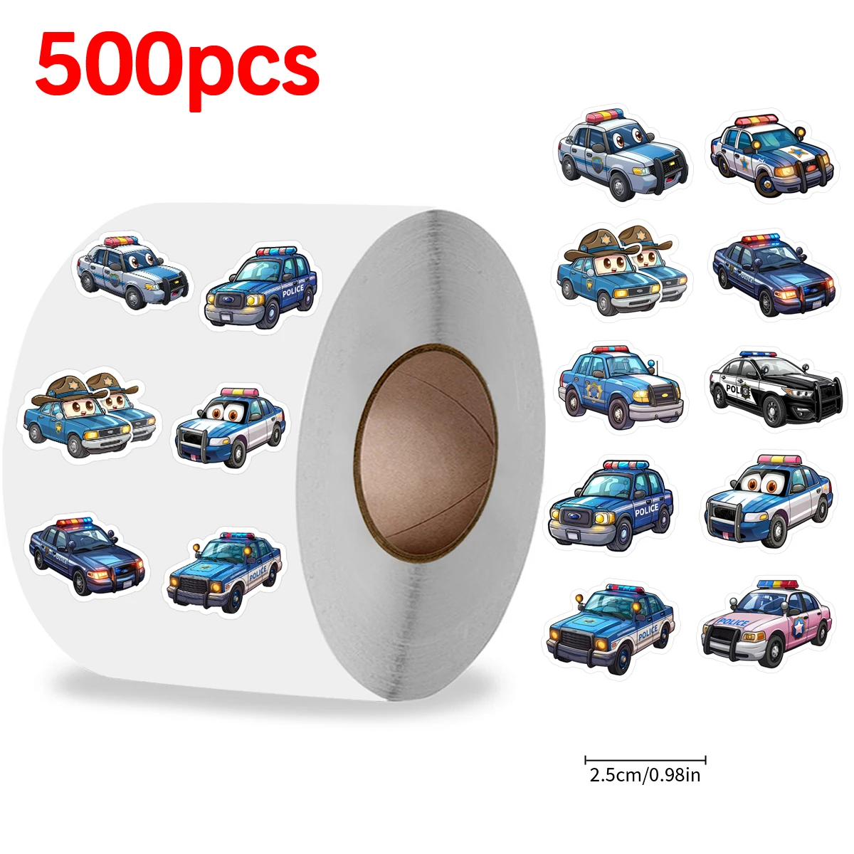 Animal Stickers Cartoon Sticker Cartoon Stickers 500pcs Zoo Cartoon Animals Cartoon Police Car Airplane Roll Stickers Reward Stickers Children's Toy