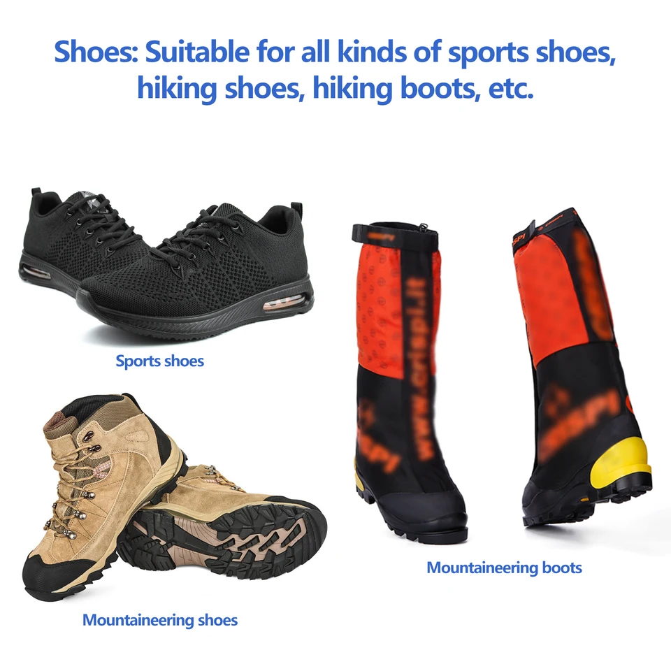 Crampons à glace antidérapants pour bottes et chaussures pour femmes, hommes et enfants - 19 pointes en acier inoxydable sécuritaires et protectrices pour la randonnée, la pêche, la marche, l'escalade