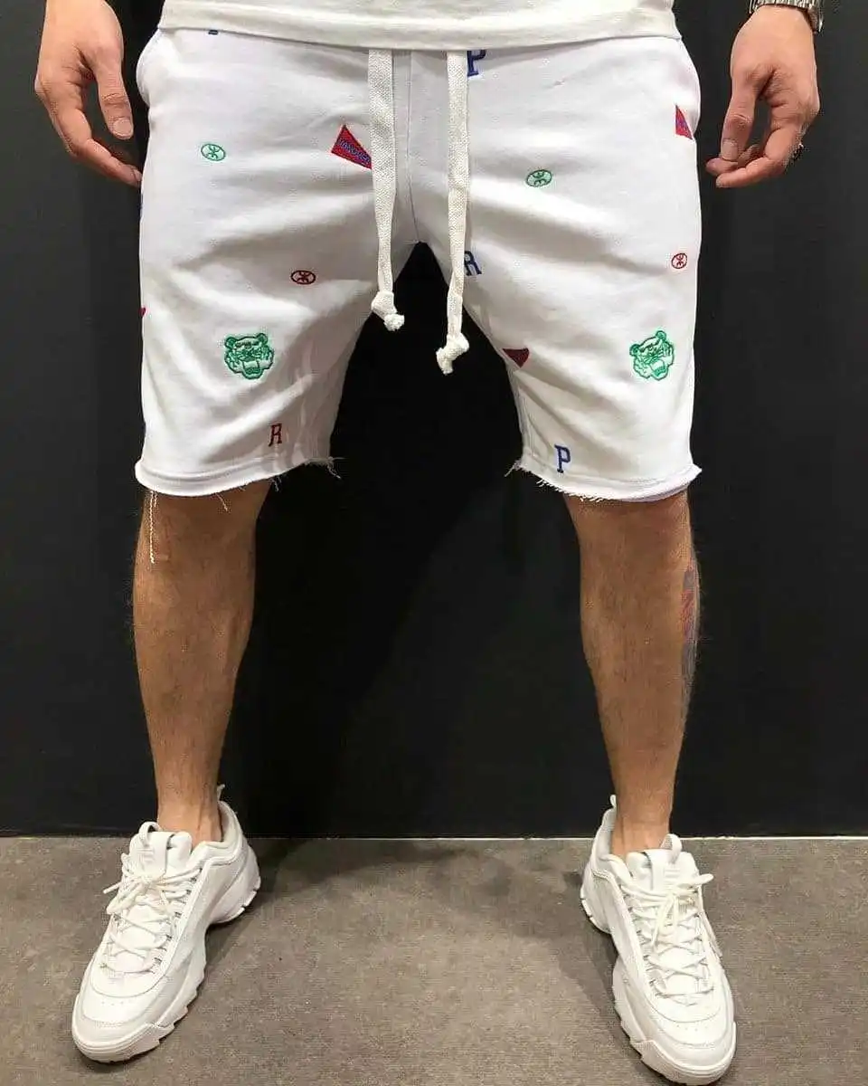 2023 New Spring/summer Men's Strap Shorts Loose Fit Bridges Bermuda Casual Shorts Men's