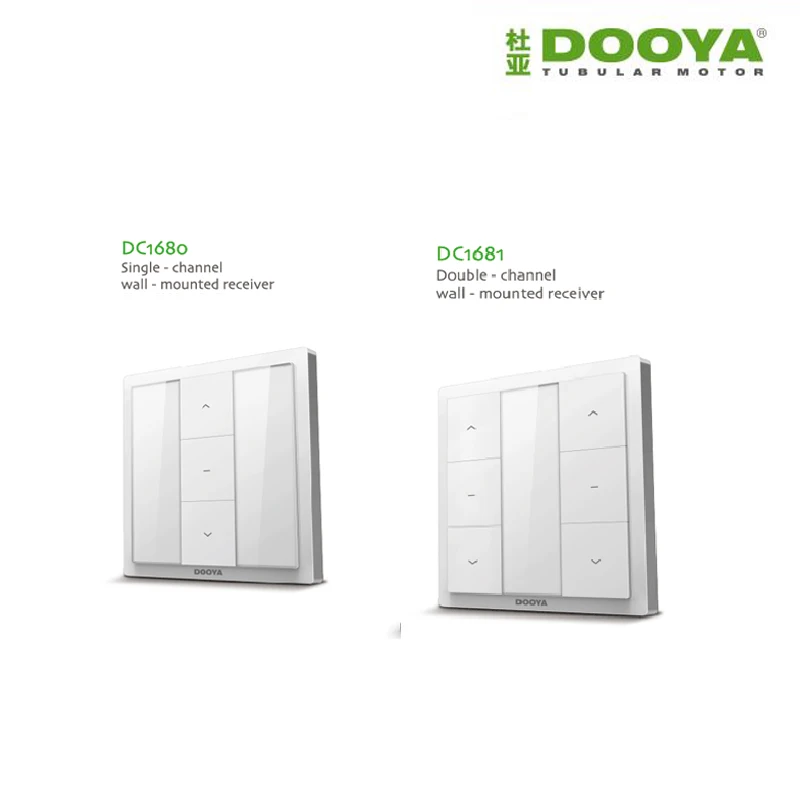 สวิตช์ควบคุมม่านแบบติดผนังอัจฉริยะ Dooya Original DC1680/DC1681 รุ่น RF433 สำหรับมอเตอร์ม่าน 4 สาย ใช้ไฟ AC100-250V 1