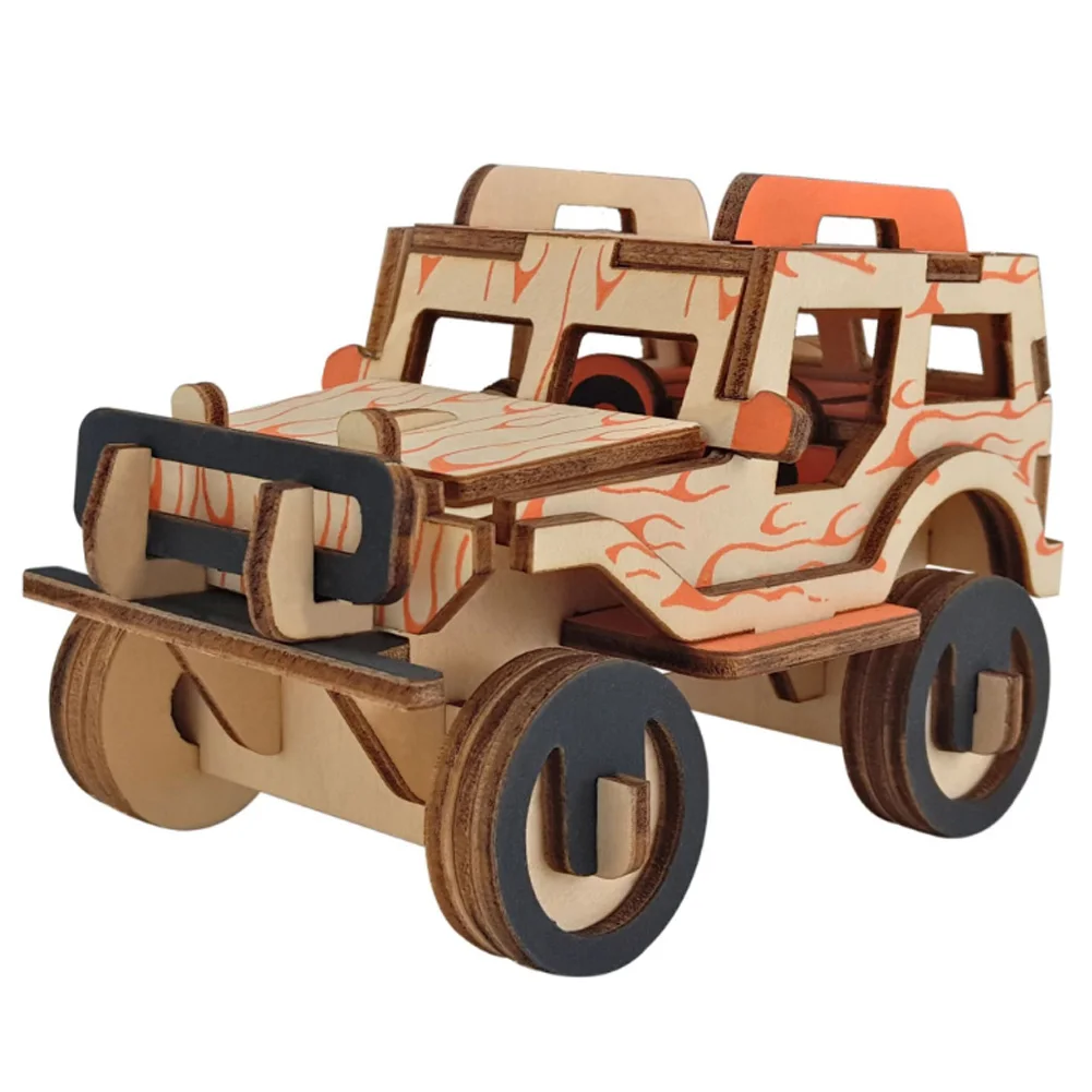 3D Handmade Puzzle DIY Car Model Wooden Puzzle Toys Building Blocks Kid Child Woodcraft Assembly Kit ophir diy model tool model assembly tool shaping clay carving tool set model building kits hobby tools md003 md007