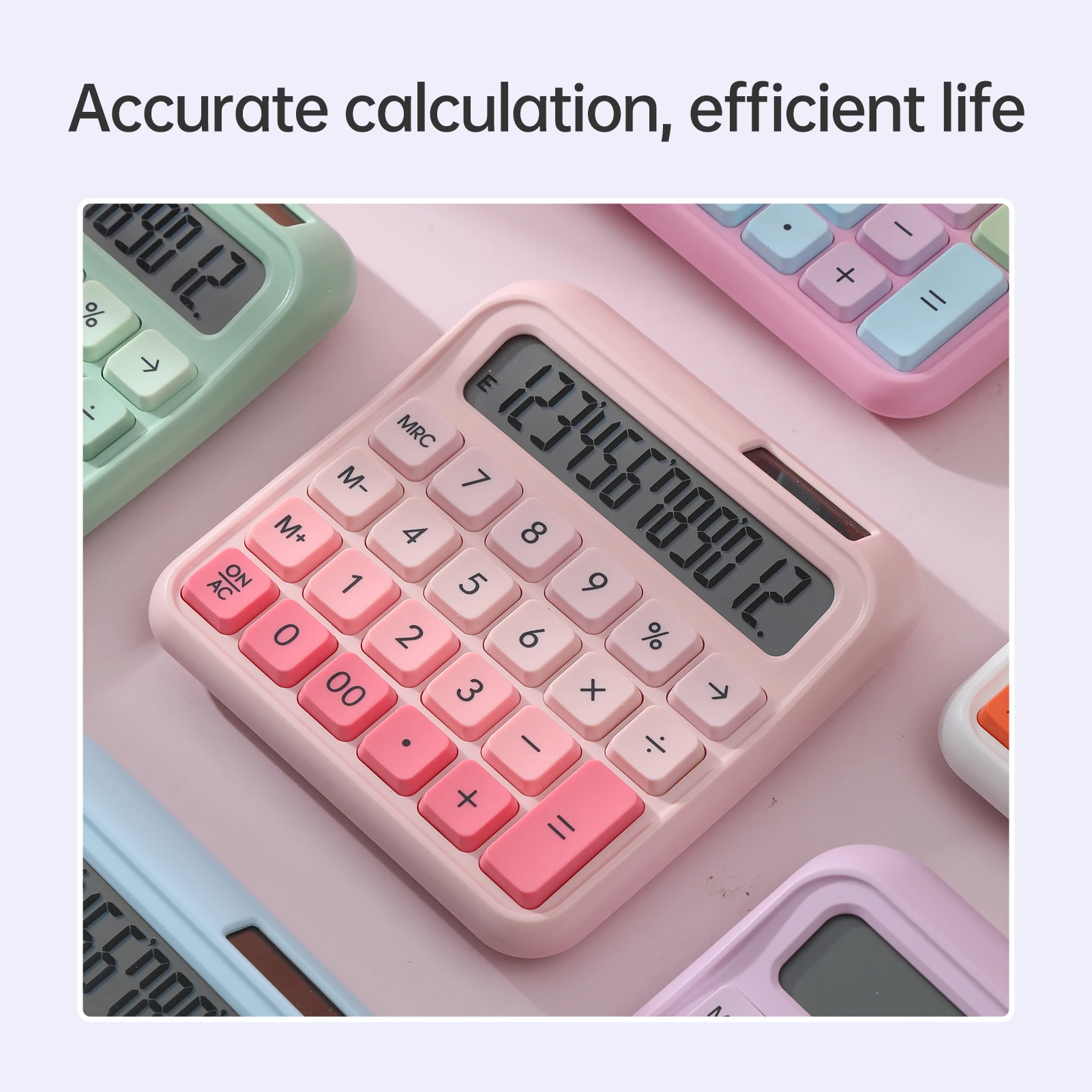 Desktop Calculator 12 Digit Large and LCD Display Big Button Calculators Solar Power and Battery Operated Suitable for Office