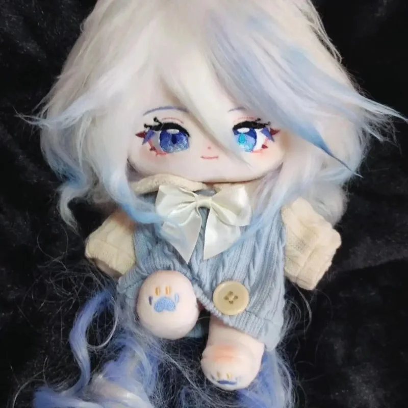 Anime Genshin Impact Furina  20cm Nude Body Plush Doll Toys Soft Stuffed Plushie a6341 genshin impact arataki itto hu tao xiao zhongli morax kamisato ayato tartaglia klee barbatos plush doll pillows christmas gift