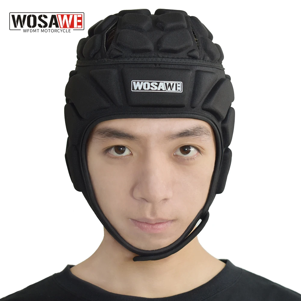 WOSAWE Motorcycle Helmet Rugby Helmet Padded Headguard Headgear Soccer Scrum Cap Soft Head