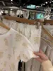 Angel Baby Heart Print T-shirt Shorts Set Woman Short Sleeve Tee+Straight Sweatshorts Sweet Cute Cotton Home Pajama 2 Piece Sets 2