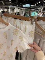 Angel Baby Heart Print T-shirt Shorts Set Woman Short Sleeve Tee+Straight Sweatshorts Sweet Cute Cotton Home Pajama 2 Piece Sets 2