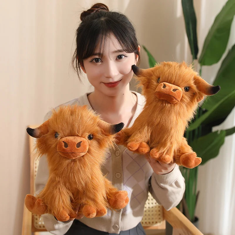 Lifelike Highland Cow Plush Toy Shop Now roargift