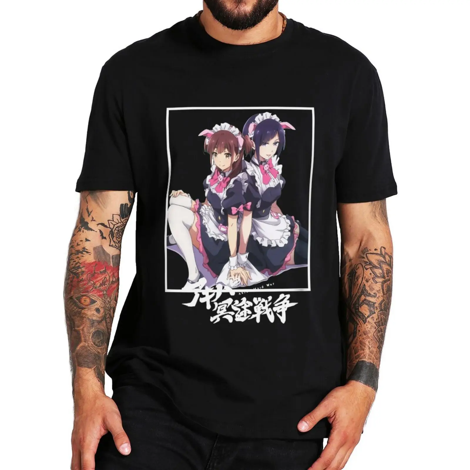 

Nagomi Wahira Ranko Mannen Maid War T Shirt 2022 Anime Fans Harajuku Men Women T-shirts 100% Cotton Soft Casual Tops Tee