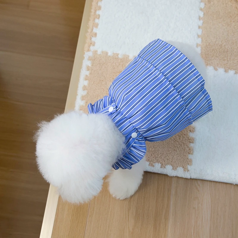 Cute Striped Dog Dress for Princess Pets
