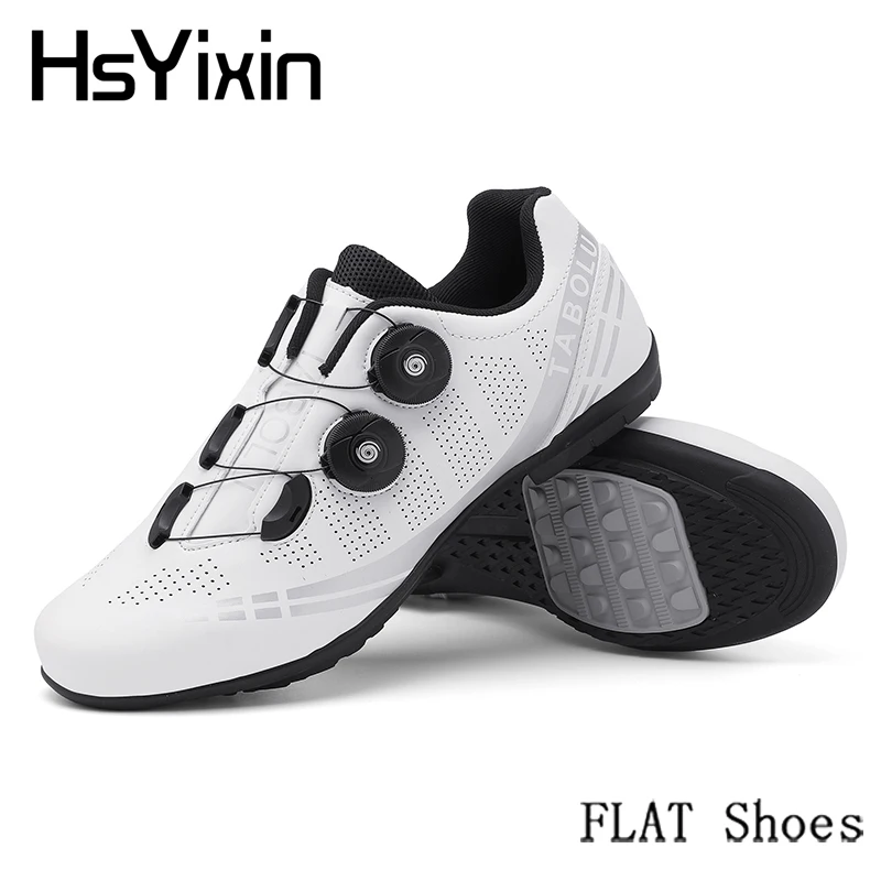 Cyclisme Baskets Vtt Chaussures Plates Hommes Vélo De Route Crampons Chaussures Spd Montagne Vélo Chaussures Auto-Bloquant Vitesse Cyclisme Chaussures Femmes,Blanc,39EUR