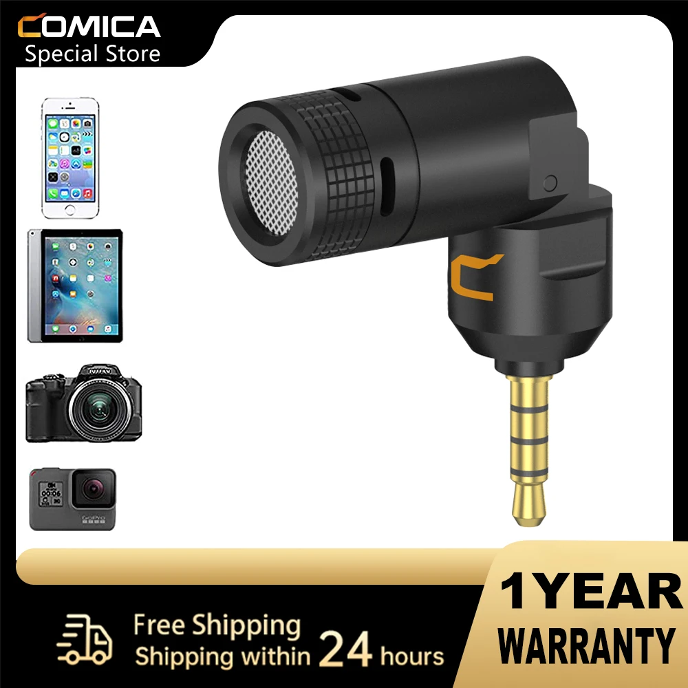 

Comica CVM-VS07C Condenser Microphone Mini Video Mic for iPhone Samsung Smartphone Laptop Camera Gopro Youtube Recording Vlog