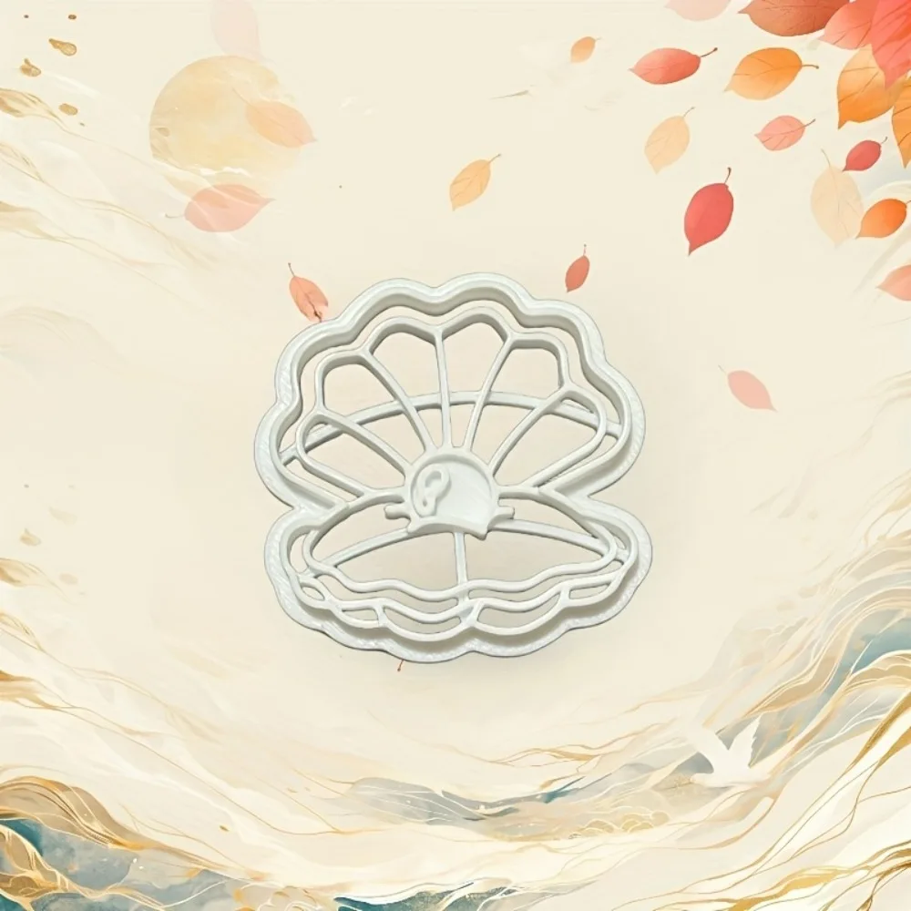 2Pcs 발렌타인 데이 우아한 진주 쉘 폴리머 클레이 커터 세트 조개껍질 바다 귀걸이 쥬얼리 펜던트 만들기 금형