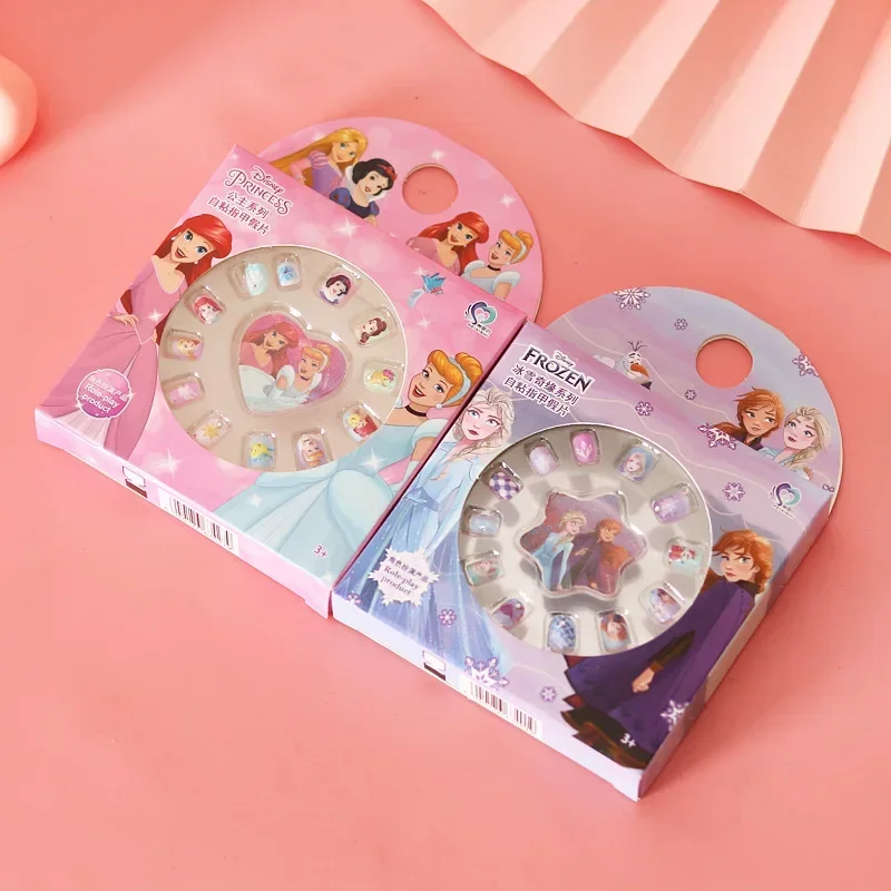 Disney girls Frozen Elsa Princess Children's Stickers Girls Cartoon Nail Stickers Girls Nail Art Toys 2