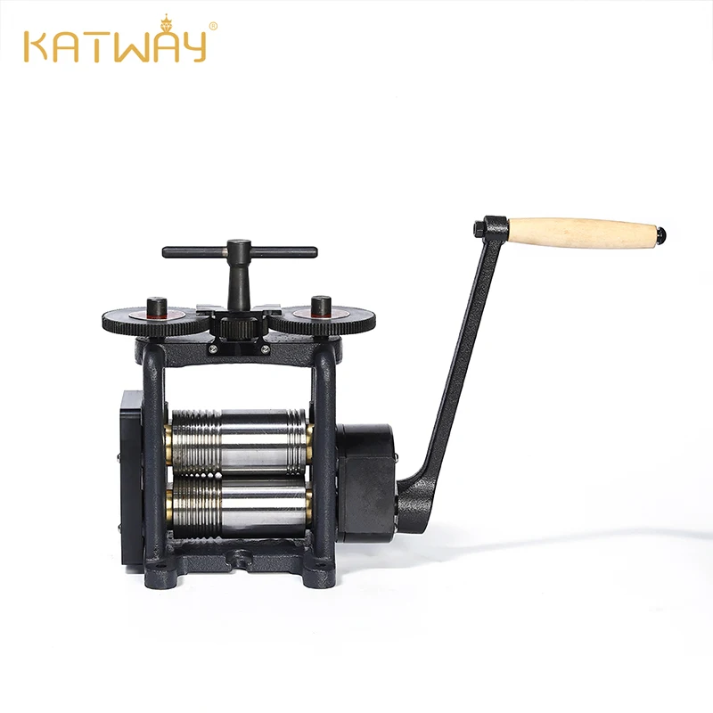 

KATWAY 130mm Combination Rolling Mill Manual Machine For Jewelry Tabletting Tool Metal Sheet Wire Flat Pressing LL-RM04