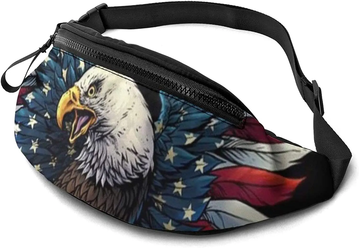 

American Eagle Flag Running Belt Waist Pack For Man And Women,Fit For Running,Hiking, Workouts,Cycling