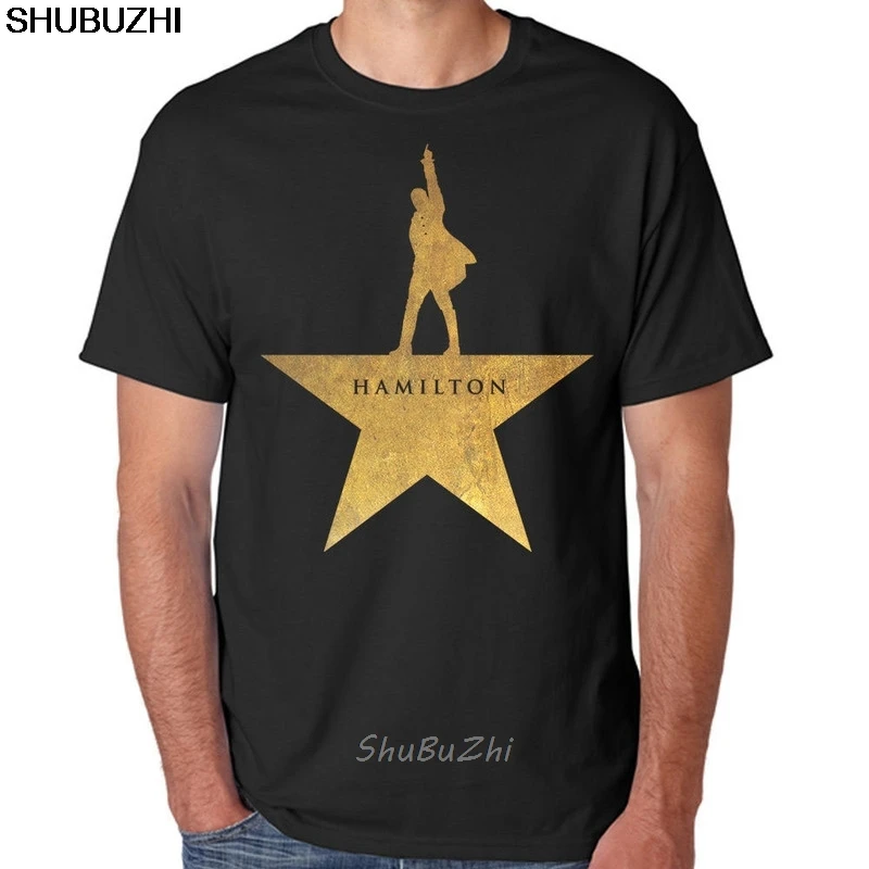 hamilton Summer T-Shirt-Men American Musical Broadway Gold Star