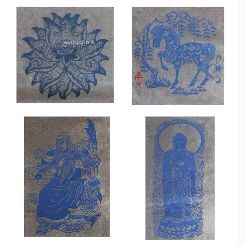 53cm&times;37cm Underglaze Blue and White Decal Paper Medium High Temperature Underglaze Decal Ceramic Process Pottery Making Tools