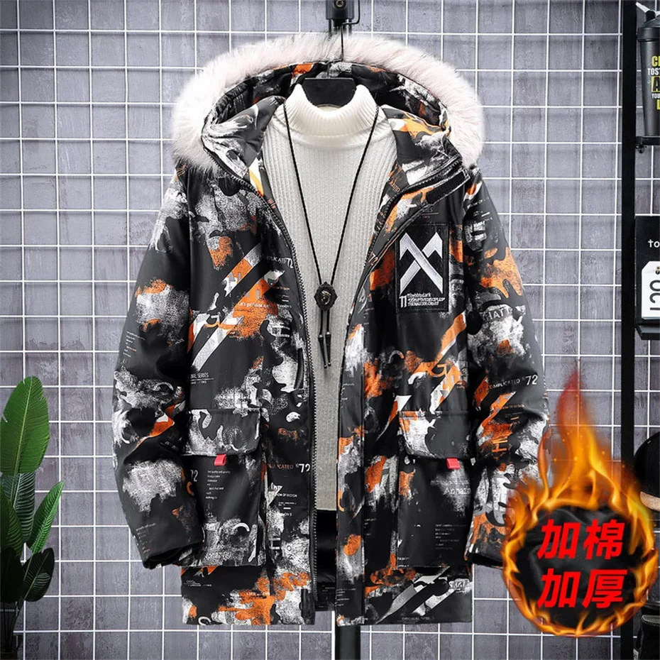 12XL 10XL Plus Size Camo Parkas Men Winter Thick Jacket Camouflage Coat Fashion Casual Cargo Parkas Male Big Size 12XL 4