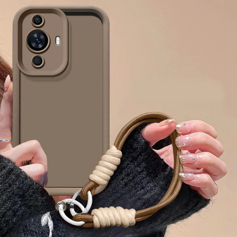 Weaving Lanyard Shockproof Phone Case with Skin Feel Protection
