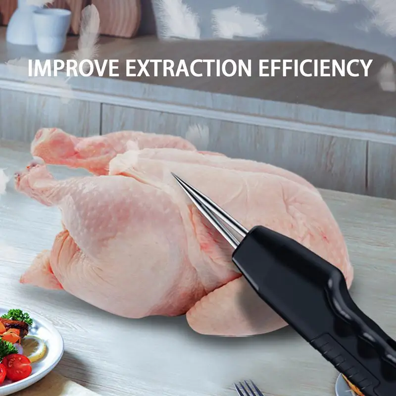 Electric Poultry Plucker Handheld Defeathering Machine For Poultry Rechargeable Chicken Feather Remover With Ergonomic Handle