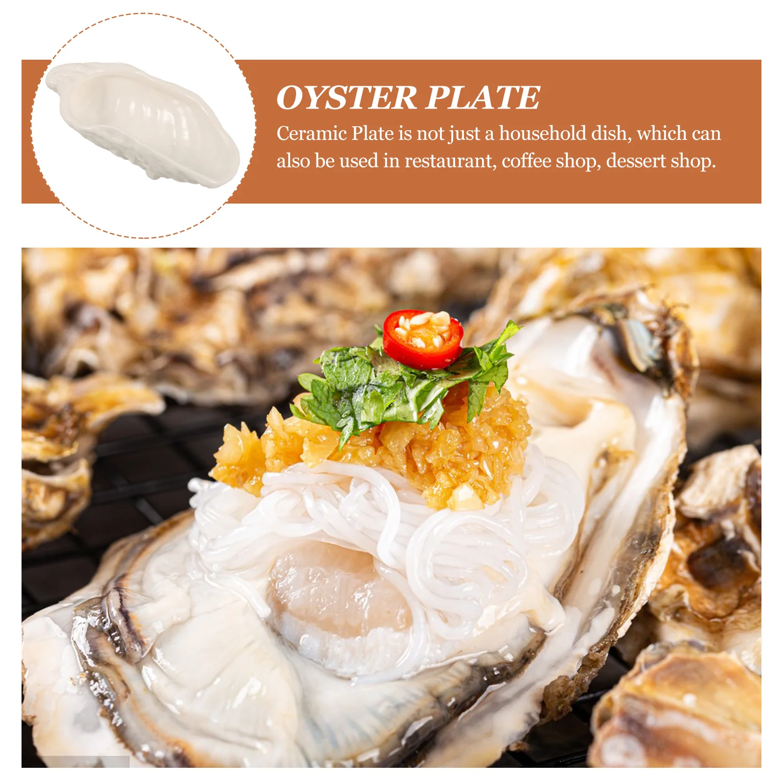 Ceramic Sushi Sashimi Plate Oyster Shell Dish Irregular Food Tray Bread Dipper Dessert Serving Platter Snack Bowl Kitchen Plates