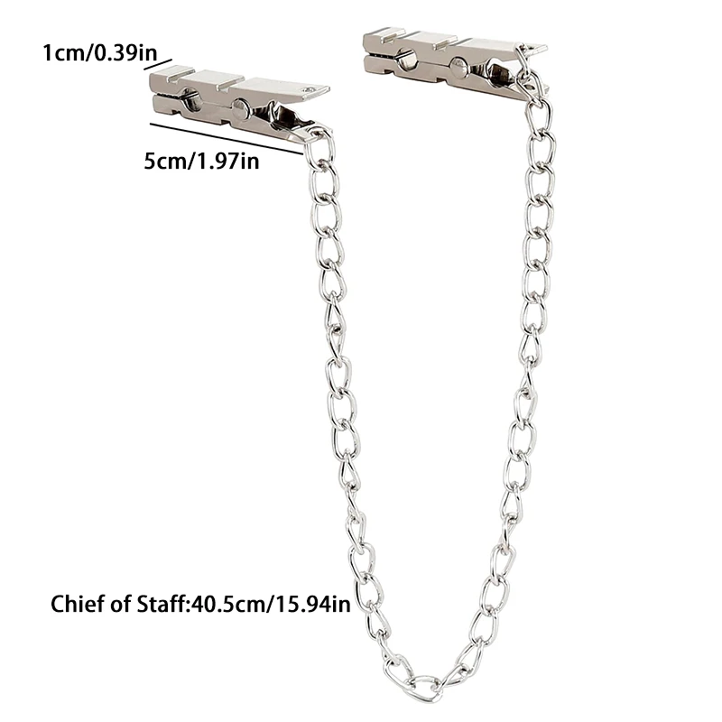 【LM】1 Pair Novelty Metal With Chain Sexy Breast Nipple Clamps Adult Game BDSM Fetish Flirting Teasing Sex Toys For Couples