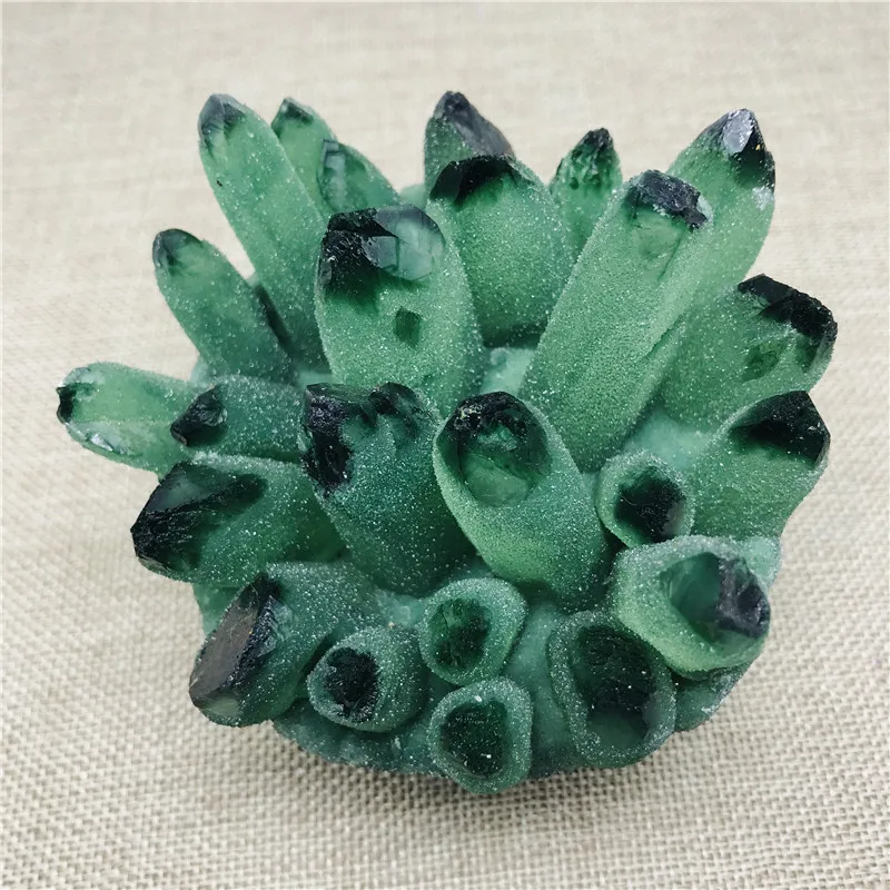 

200-800g Natural Green Ghost Phantom Quartz Crystal Cluster rock stones and crystals mineral reiki Healing Specimen Home decor