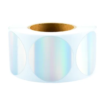 500 etichette decorative in pellicola laser semplice da 3,8 cm/1,5 pollici, adesivi rotondi in pellicola laser semplice per la classificazione dei file, la marcatura dei punti chiave, la sigillatura delle buste, la decorazione dei regali, l'organizzazione