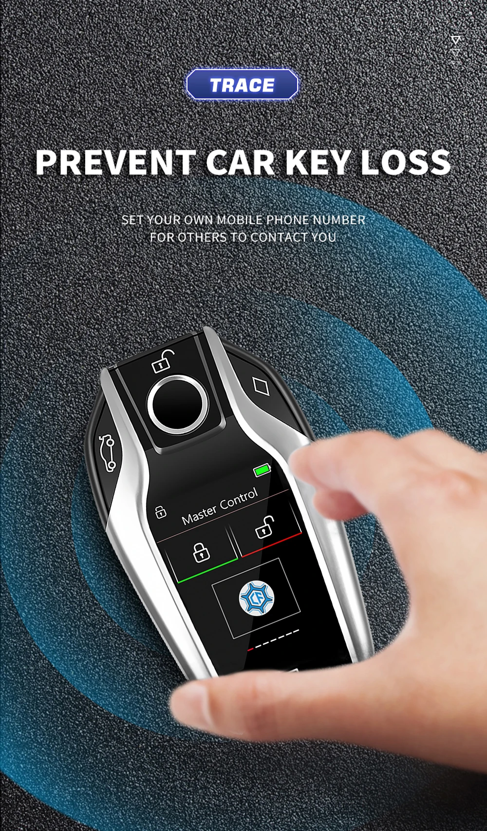 CF618 schermo LCD chiave auto intelligente a distanza universale per BMW per Audi per Toyota per Honda per Hyundai per Ford per VW coreano/russo - S2beb27e418344e4cb333464d636cd1b4u