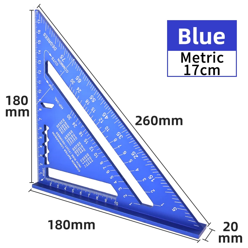 2 piezas Escuadras Metalicas Carpintero Escuadra Rapida Triangulo Metrica  Regla Triangular Herramienta Medición Para Regla Cuadrada Aleación Aluminio  De 7 Pulgadas Escuadra Profesional : : Bricolaje y herramientas