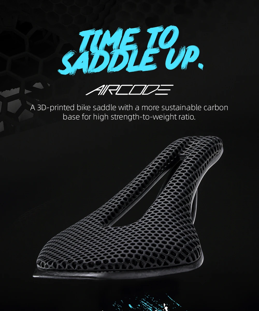 RYET 3D-gedruckter Fahrradsattel, ultraleichte Kohlefaser, hohl, bequem, atmungsaktiv, MTB, Kies, Rennrad, Radfahren, Sitzteile – Detail 1