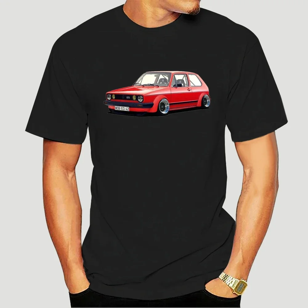 Alemania Legend Car Gti Camiseta roja para hombre, ropa blanca con cuello redondo, camisetas gráficas, ropa de calle vintage, harajuku
