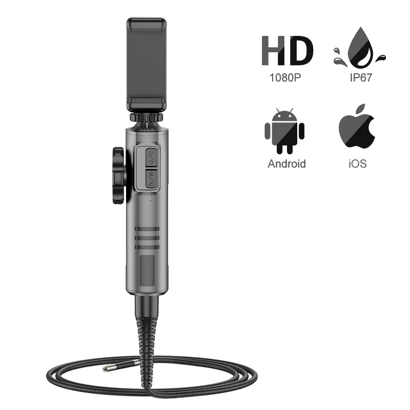 Endoscope Camera Articulating Borescope With LED Two-Way Borescope Inspection Camera HD1080P Endoscope Automotive Scope For IOS Android