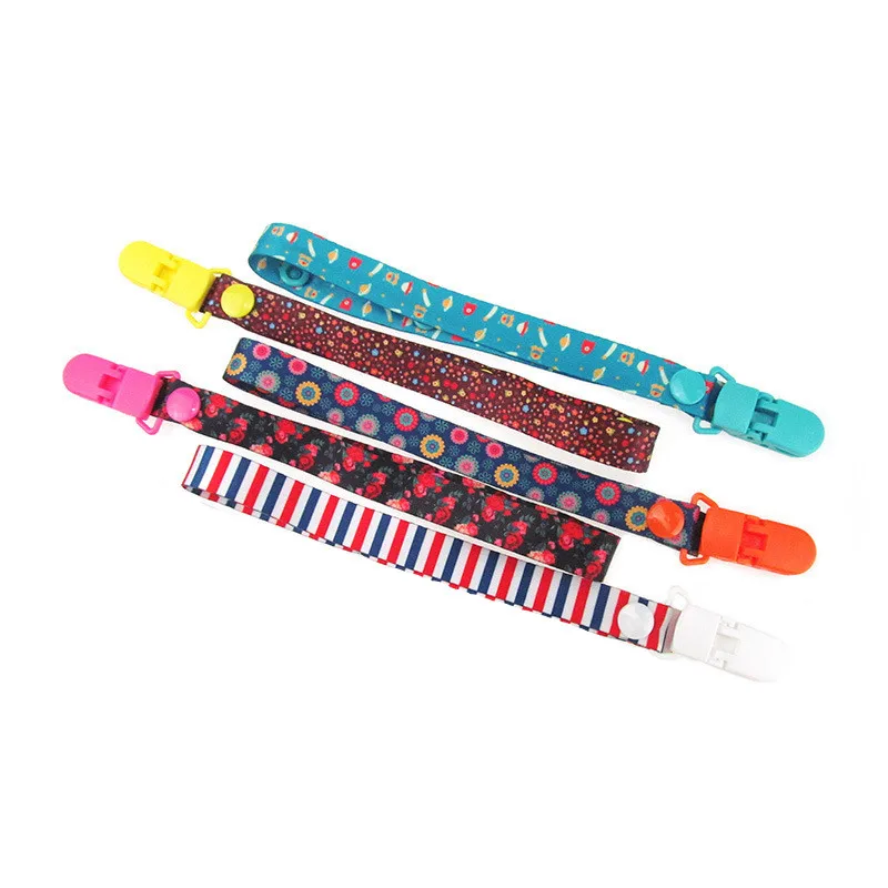 Adjust Baby Pacifier Clip Chain Ribbon Holder for Infant Feeding