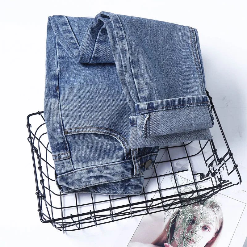 

Denim jeans women Europe and the new Dongyu Zhou with retro waisted Jean Haren pants jeans 25-32