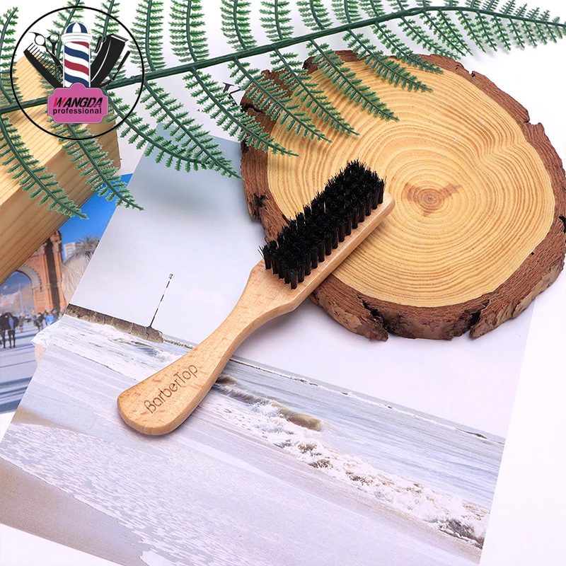 Barber Shop Beard Brush Solid Wood Handle Neck Face Duster Sweeping Hairdressing Brushes Professional Salon Men Suppies