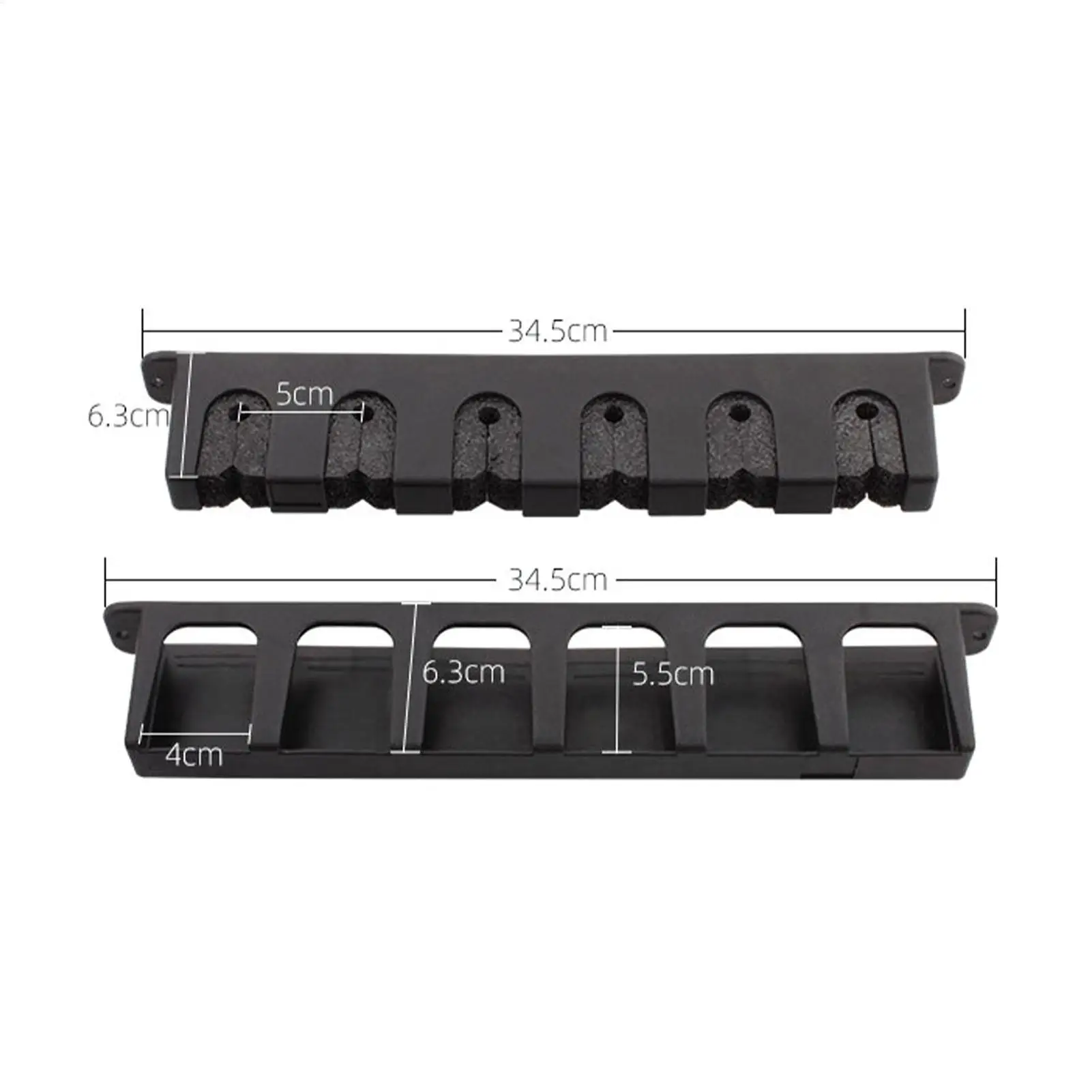 Fishing Rod Holder 6 Holes Wall-mounted Fishing Rod Rack 4 Mounting Screws Fishing Rod Combos Great Fishing Pole Holder For