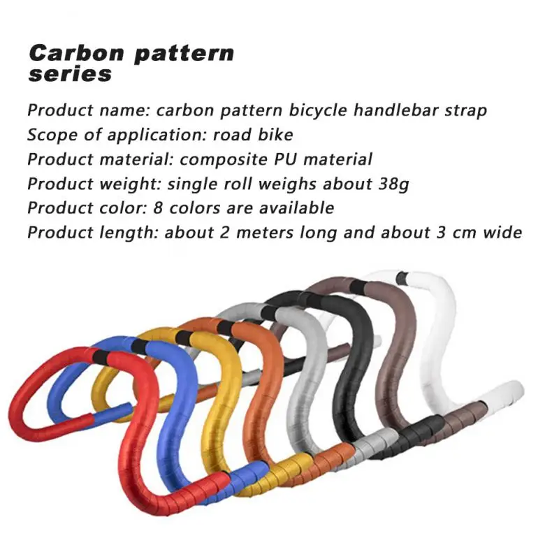 Road Bike Handle Bar with Bar-plug Anti-skid Cycling Damping Grips Wraps Rubber Foam Breathable Tapes