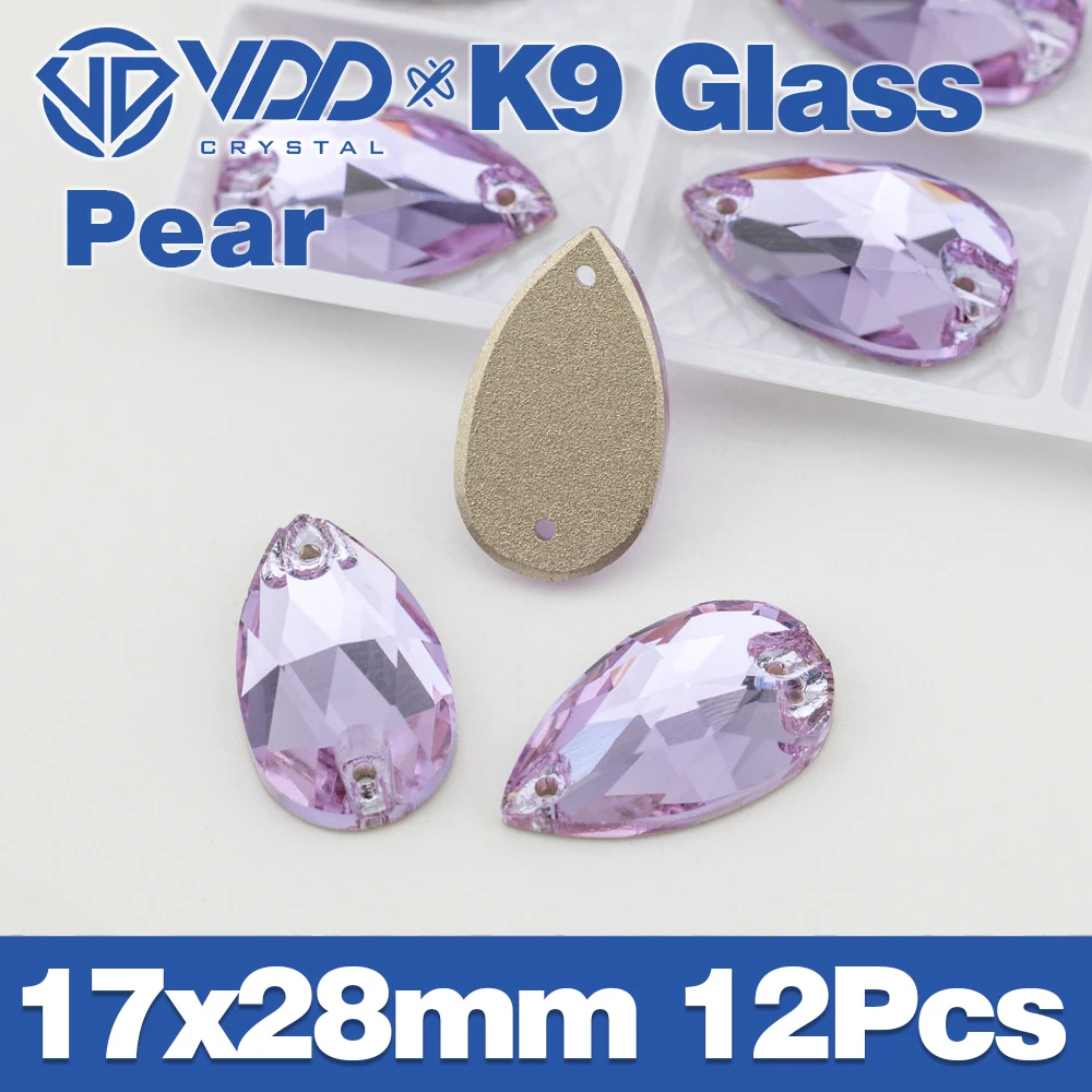 VDD S122 Violette Chamfer-Strasssteine aus hochwertigem K9-Glas zum Aufnähen, Kristall-Flachsteine zum Basteln, für Kleidung, Hochzeitskleider – Detail 29