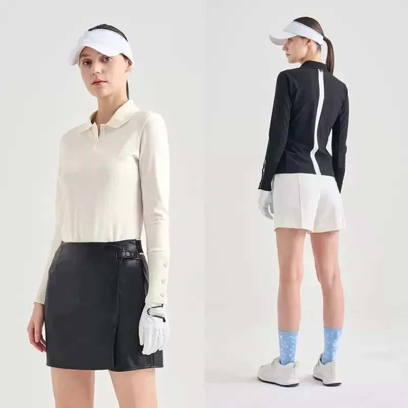 

Golf Clothing Women's Golf Jersey GOLF Sports Quick Drying, Breathable, Moisture Wicking, Sweat Wicking, Slimming Collar Long