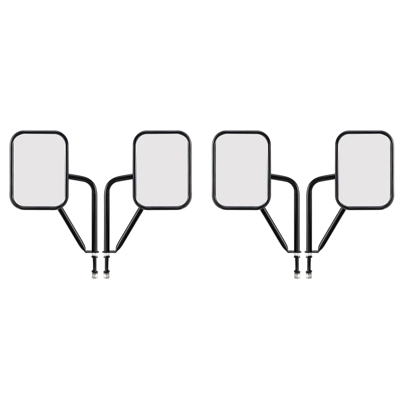 

4X Doors Off Mirrors For Jeep Wrangler CJ YJ TJ JK JL & Unlimited, Wider Rearview Mirrors Square Door Side Hinge Mirror