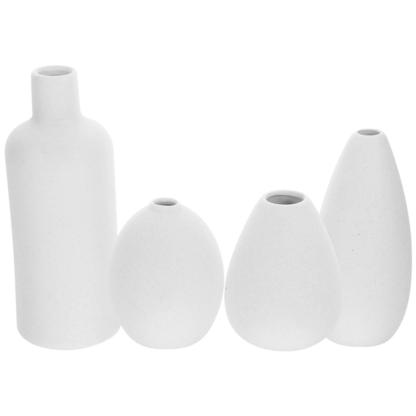 

4 PCS Ceramic Vase Set Home Decor for Flower Arrangement Creative Book Shelves Dining Table