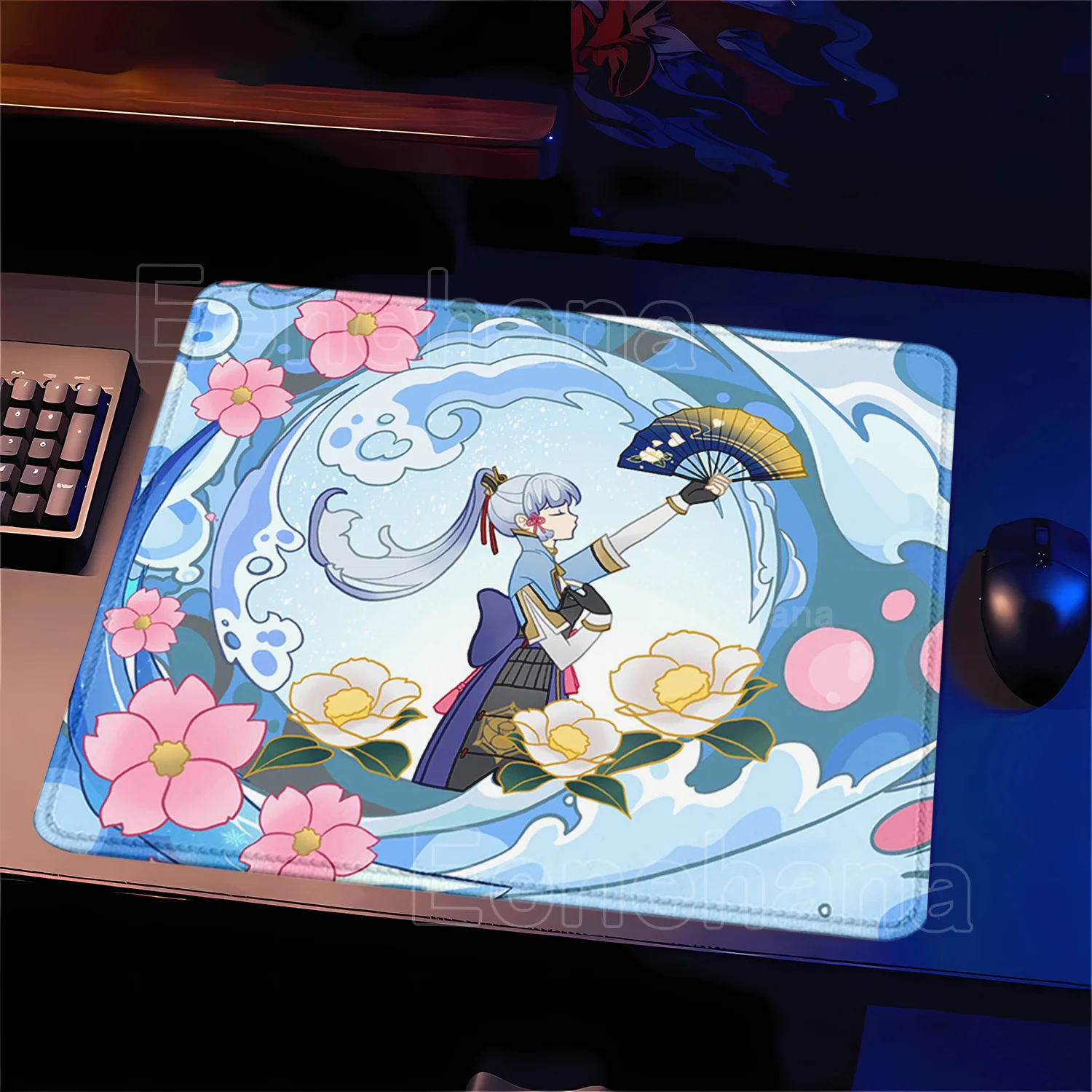 Enhanced Product Title:  
Premium Genshin Impact Themed Small Mouse Pad - Anti-Slip Rubber with Lock Edge