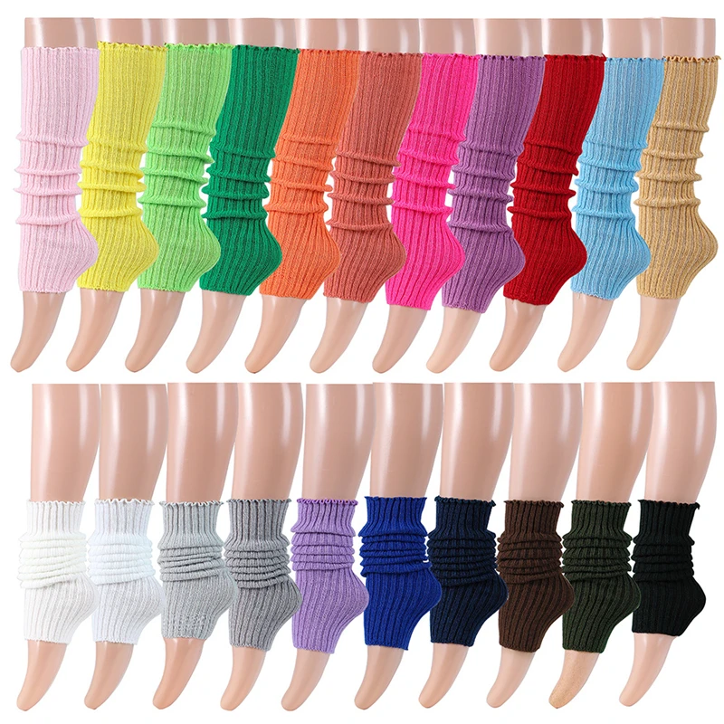 40/60/80cm lange Beinlinge für Frauen y2k Acryl 80er 90er Jahre Mädchen Rippens trick Sport Beinlinge Ballett warme Beine tanzen warme Socken – Detail 3