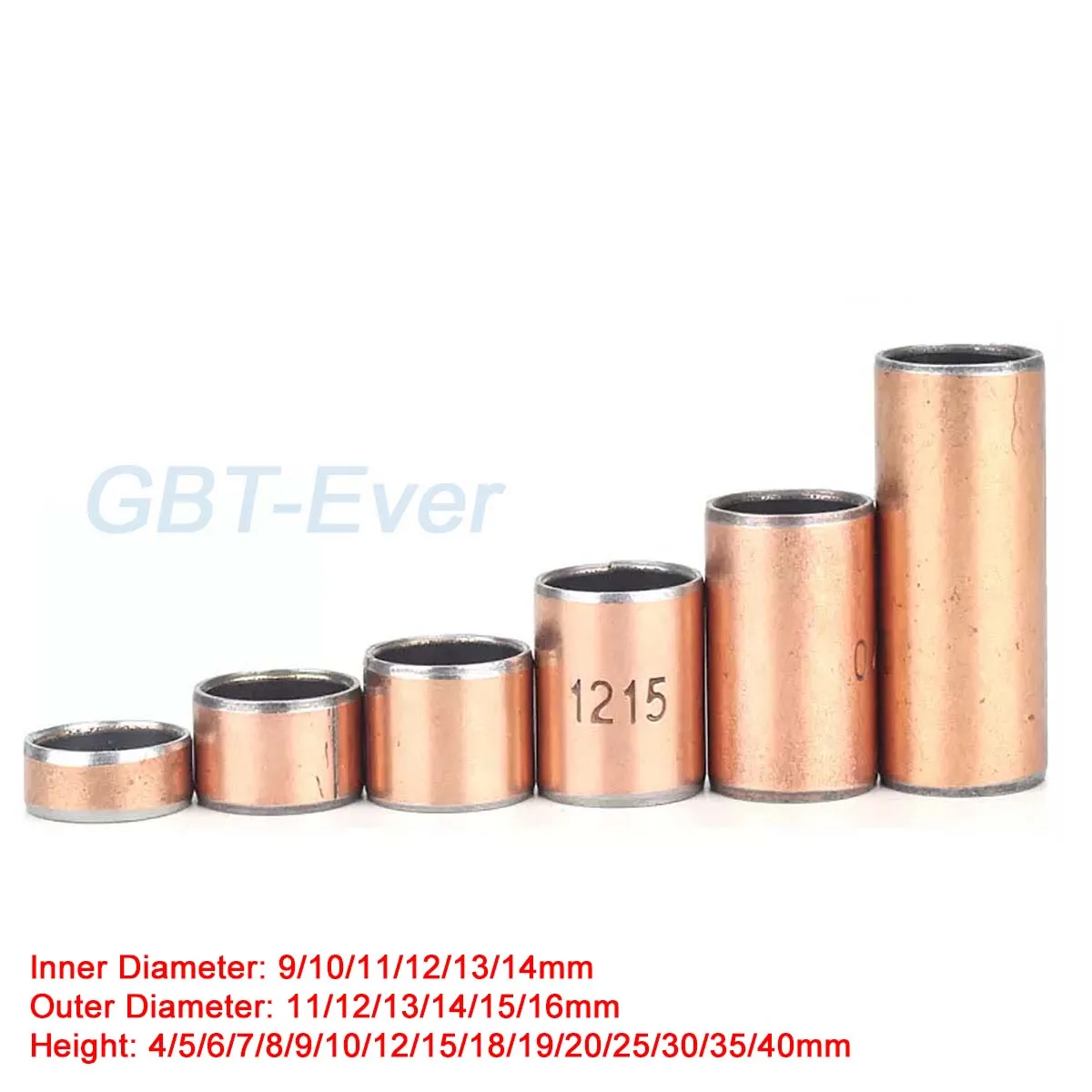 

5/10Pcs SF-1 Composite Copper Sleeve Oil-free Self-lubricating Bearing Inner Diameter 9/10/11/12/13/14mm Bushing Small Bushing