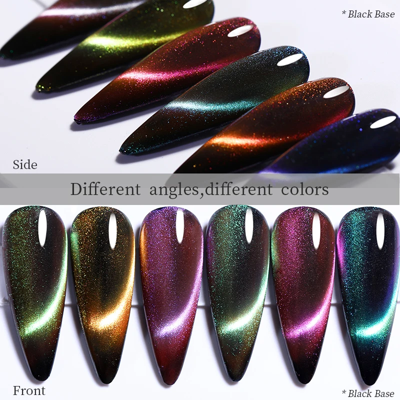 Nail Powder Gel Nail Polish Nail Glitter Nail Pigment Nail Decoration Nail Decorations Nail Powder Set 1Box Cat Magnet Nail Powder Glitter Nail Chameleon Effect Chrome Pigment Dust UV Gel Polish Art Manicure Tools